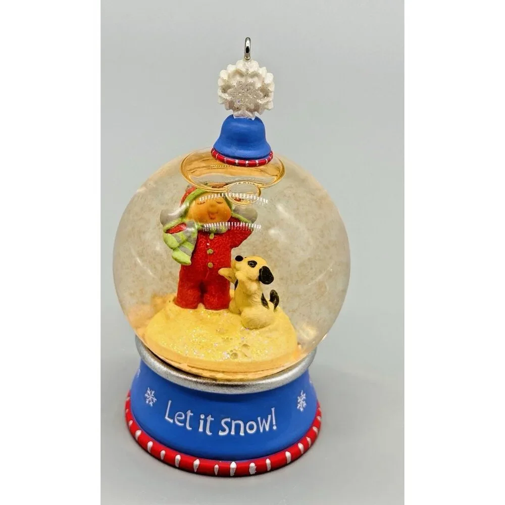 Hallmark Keepsake First Snow Tasty Little Treat Dog Christmas Ornament Lot‎ of 2
